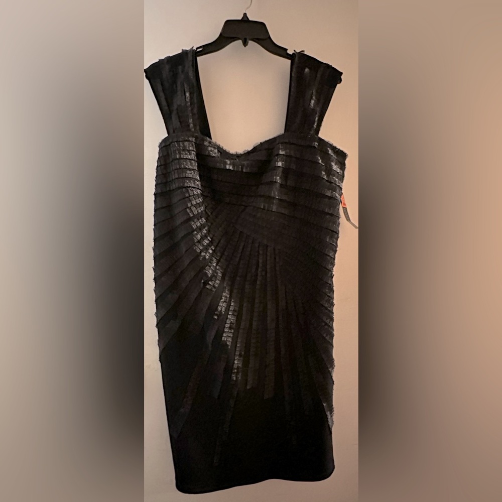 Plus Size Black with Sequin Semi Formal/Cocktail Dress